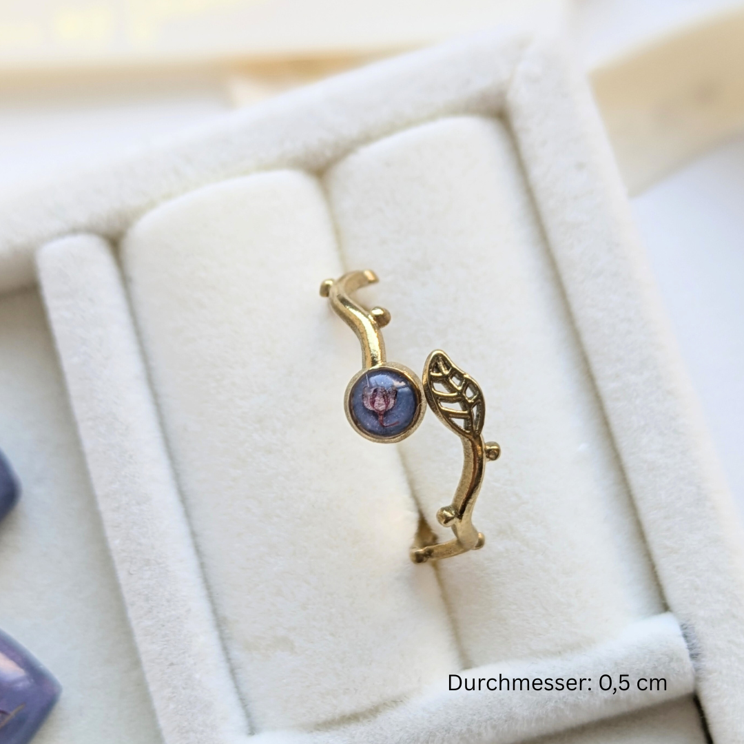 Elegantes Schmuckset mit echten Blumen – 3-teilig & handgefertigt