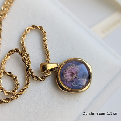 Elegantes Schmuckset mit echten Blumen – 3-teilig & handgefertigt