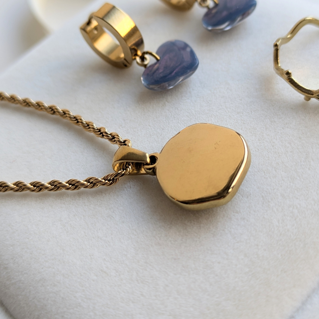 Elegantes Schmuckset mit echten Blumen – 3-teilig & handgefertigt
