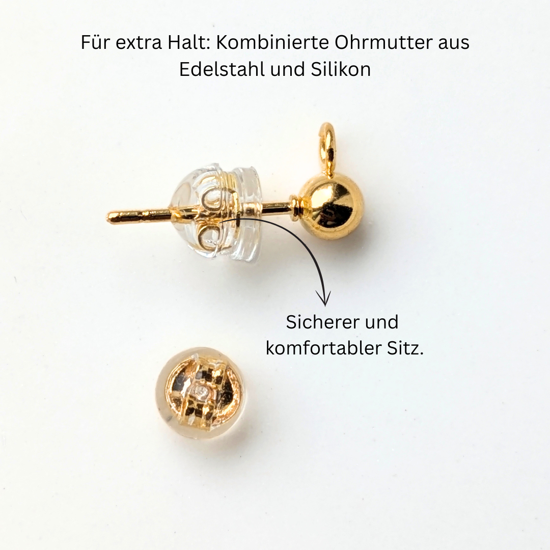Vergissmeinnicht Schmuckset – Halskette & Ohrringe mit echten Blüten, Edelstahl, handgefertigt